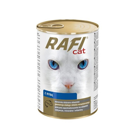Mokra Karma dla Kotów Rafi Cat Adult z Rybą Puszka Zestaw 12 x 415g