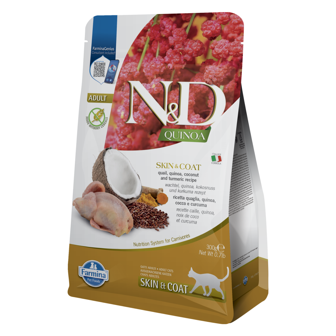 Farmina N&D Cat Quinoa Skin & Coat Quail Sucha Karma z Przepiórką Dla Kota