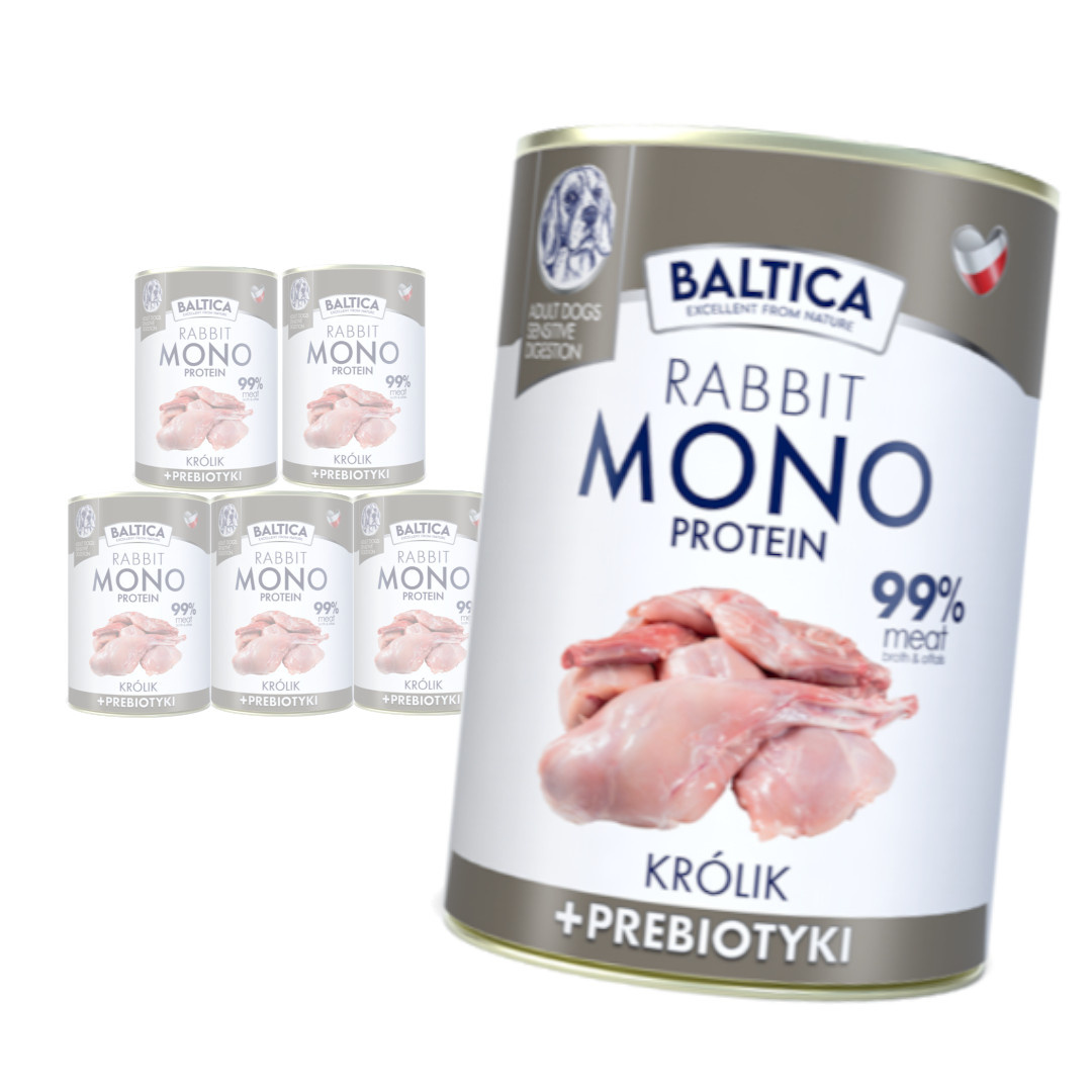 Baltica Monoprotein Królik Prebiotyki Mokra Karma Dla Psa