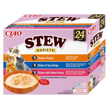 Inaba Cat Ciao Stew 48x40g Uzupełniająca Karma Dla Kota Potrawka Mix Smaków
