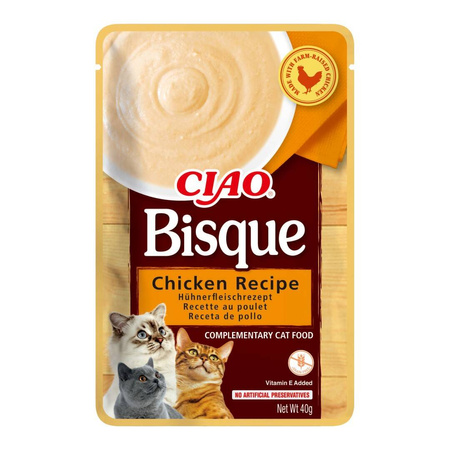 Inaba Cat Ciao Bisque 4x40g Uzupełniająca Karma Dla Kota Zupa Krem Mix Smaków