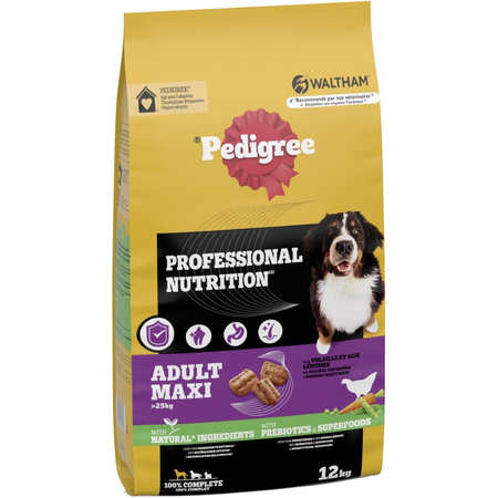 Pedigree Professional Nutrition Adult Maxi 12kg Sucha Karma Dla Psów Ras Dużych Z Drobiem I Warzywami