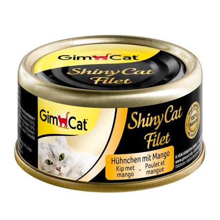 GimCat ShinyCat Filet Mix Smaków 6x70g Mokra Karma Dla Kota Z Kurczakiem Tuńczykiem Krewetką Sardelą