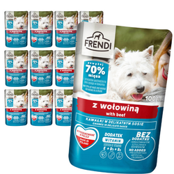 Frendi 12x100g Mokra Karma Dla Dorosłego Psa Kawałki W Sosie Wołowina I Jagnięcina