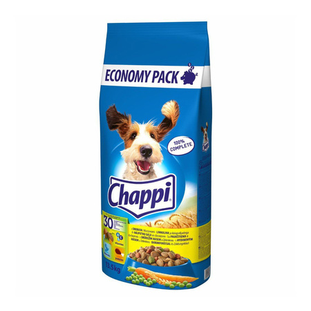 Chappi z Drobiem 13.5kg + Pedigree Drób Wołowina 15kg Sucha Karma dla Psów