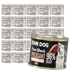 John Dog Pure Black Pheasant Adult 24x200g Mokra Karma Dla Psa Z Bażantem