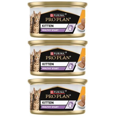 Purina Pro Plan Kitten Healthy Start 3x85g Mokra Karma Dla Kociąt Mus z Kurczakiem