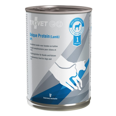 Trovet Unique Protein UPL 12x400g Mokra Karma Uzupełniająca Dla Psów i Kotów z Jagnięciną