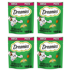 Dreamies Mega Pack 4x180g Przysmak Dla Kota z Nutą Kocimiętki
