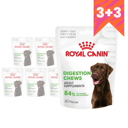 Royal Canin Supplements Dog Digestion Adult 6x160g Suplementy Dla Psów Dorosłych W Postaci Przysmaków Wspierające Prawidłowe Trawienie 3+3 GRATIS