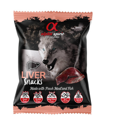 Przysmak dla Psa w kostkach ALPHA SPIRIT LIVER Wątroba 50g -  85% naturalnego mięsa