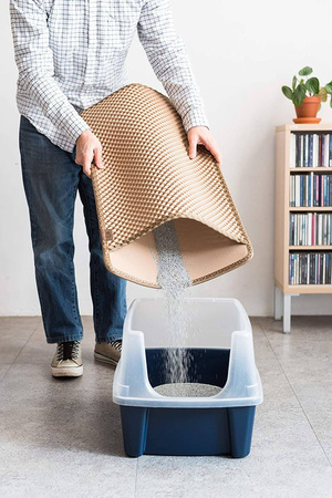 Wycieraczka Pod Kuwetę Zatrzymuje 90% Żwirku 30*30 BEŻOWA