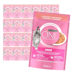 Purina One Junior 24x85g Mokra Karma Dla Kociąt Z Łososiem I Marchewką