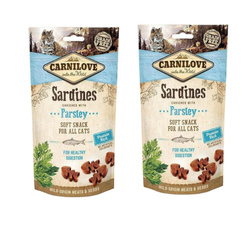 Carnilove Cat Semi Moist Snack Sardine Enriched with Parsley 2x50g Miękki Przysmak Dla Kota Sardynki I Pietruszka