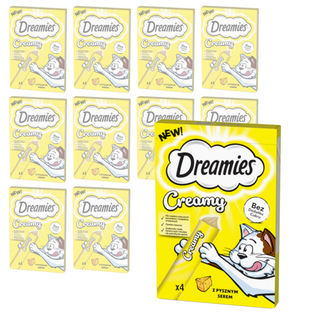 Dreamies Creamy 11x40g Kremowy Przysmak Dla Kotów Z Serem