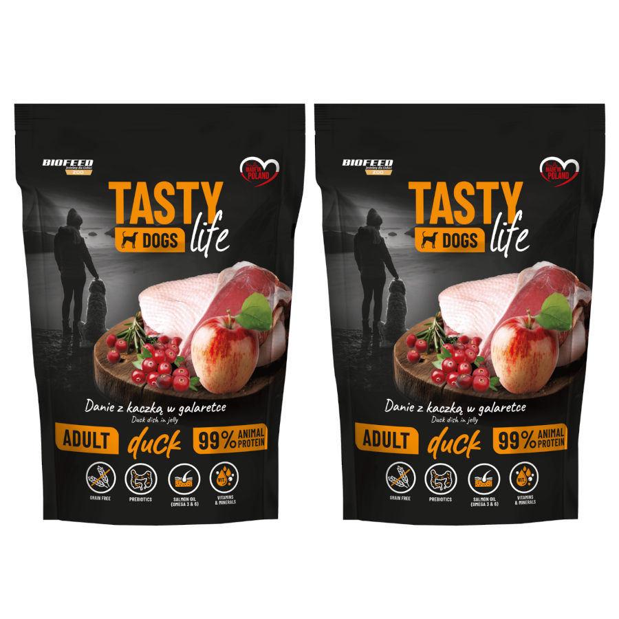 Mokra karma dla psów Tasty Dogs Life Kaczka