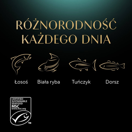 Sheba Sauce Collection Rybne Smaki Saszetki 40x85g Mokra Karma Pełnoporcjowa Dla Dorosłych Kotów W Sosie