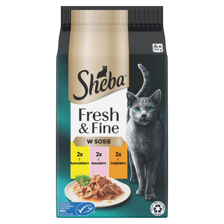 Sheba Fresh&Fine 36x50g Mokra Karma Dla Kotów Mix Smaków W Sosie