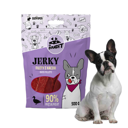 Mr Bandit JERKY Filety z kaczki 500g - naturalny przysmak dla psa