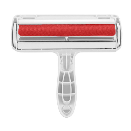 Uniwersalna szczotka do usuwania sierści dla psa kota kanapy ubrań 19.5x18 cm Czerwona