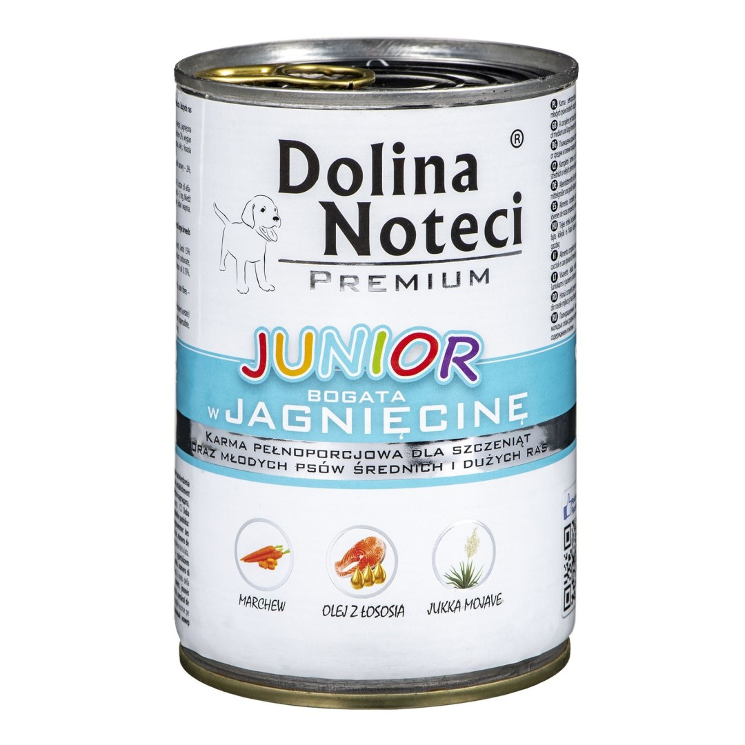 Dolina Noteci Premium Junior Mokra Karma Dla Psa Bogata w Jagnięcinę