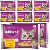 WHISKAS Adult Saszetki 32 x 85g Drobiowa Uczta Mokra Karma Dla Dorosłego Kota w Galaretce Kawałki z Kurczakiem i Indykiem