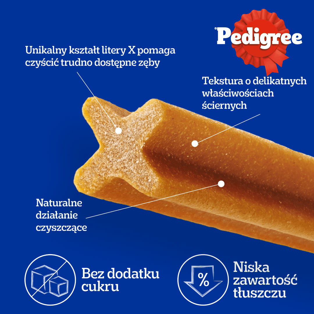 PEDIGREE DentaStix 56 sztuk (8x180g) Medium średnie rasy Gryzak dla psów