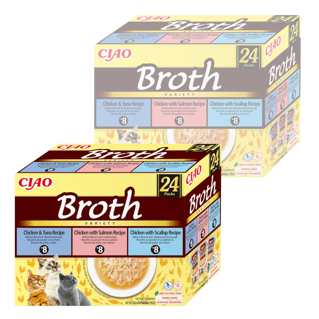 Inaba Cat Ciao Broth Uzupełniająca Karma Dla Kota Mix Smaków.