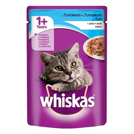 ZESTAW WHISKAS Smaki Rybne i Tradycyjne 40x100g + WHISKAS Potrawka Adult 40x85g Smaki Drobiowe