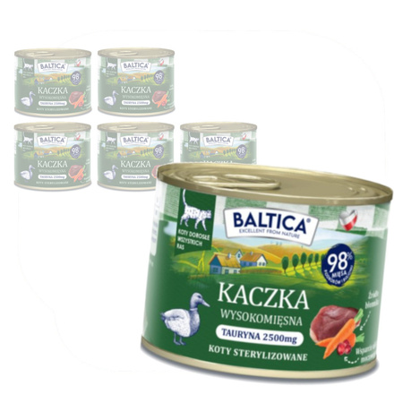 Baltica Smaki Regionów Kaczka 6x185g Bezzbożowa Mokra Karma Dla Kotów Sterylizowanych