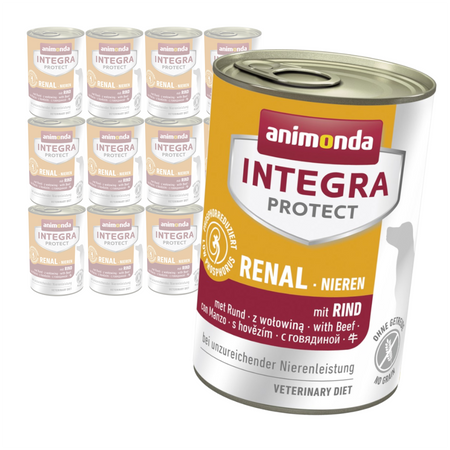 Animoda Integra Protect Nieren 12x400g Mokra Karma z Wołowiną Dla Psów z Niewydolnością Nerek