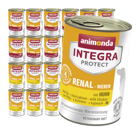 Animoda Integra Protect Nieren 24x400g Mokra Karma z Wołowiną i Kurczakiem Dla Psów z Niewydolnością Nerek