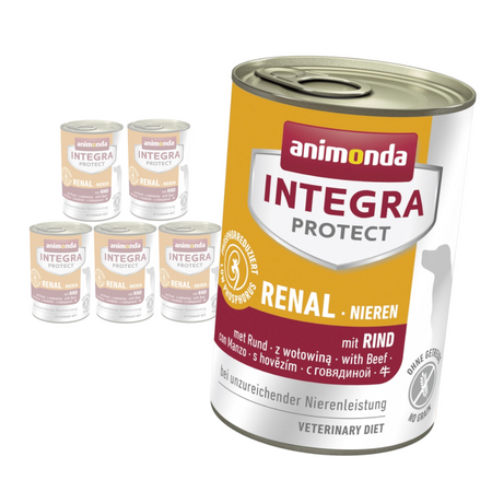 Animoda Integra Protect Nieren 6x400g Mokra Karma z Wołowiną Dla Psów z Niewydolnością Nerek