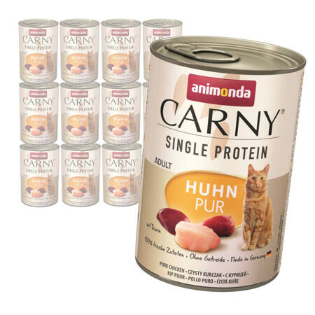 Animonda Carny Single Protein 12x400g Mokra Karma Dla Kota Czysty Kurczak