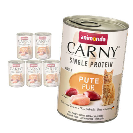 Animonda Carny Single Protein 6x400g Mokra Karma Dla Kota Czysty Indyk