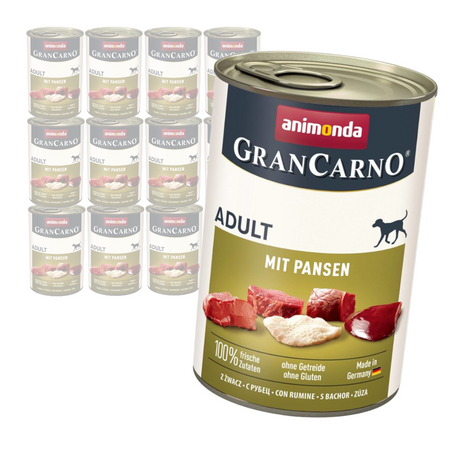 Animonda GranCarno Adult 12x400g Mokra Karma Dla Psa Wieprzowina z Flakami