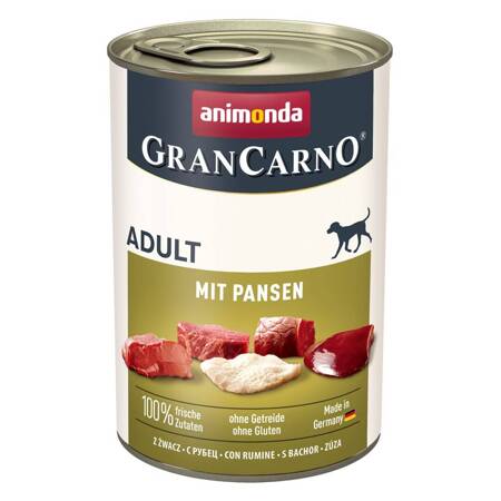 Animonda GranCarno Adult 400g Mokra Karma Dla Psa Wieprzowina z Flakami