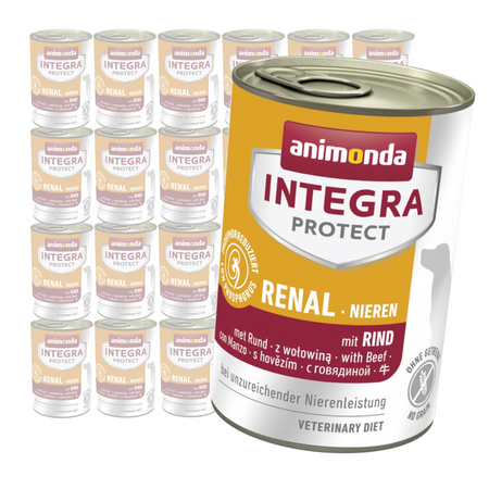 Animonda Integra Protect Nieren 24x400g Mokra Karma z Wołowiną Dla Psów z Niewydolnością Nerek