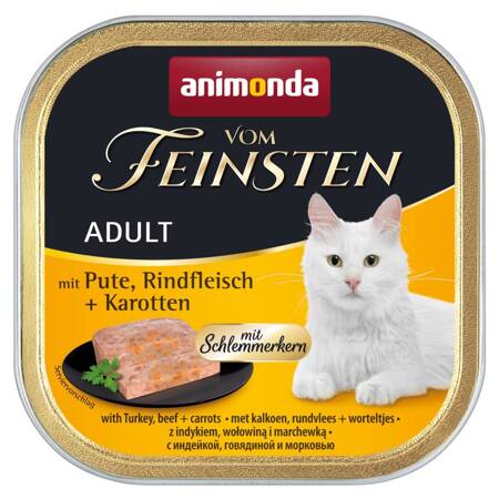 Animonda Vom Feinsten Adult 100g Mokra Karma dla Kota z Indykiem Wołowiną i Marchewką