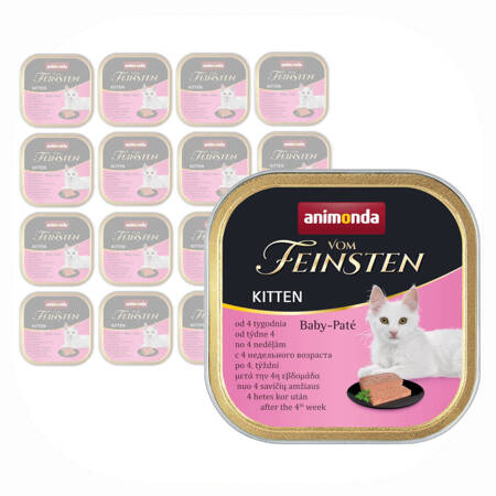 Animonda Vom Feinsten Kitten 16x100g Mokra Karma dla Kociąt Od 4 Tygodnia Życia Pasta Mięsna