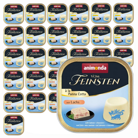 Animonda Vom Feinsten a la Panna Cotta 32x100g Mokra Karma Dla Kota z Kurczakiem i Łososiem