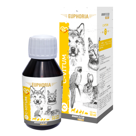 BioFeed Euphoria C-Vitum Witamina C 30ml Dla Psów Kotów Królików Gryzoni i Papug