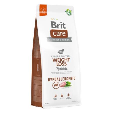 Brit Care Dog Hypoallergenic Weight Loss 12kg Hipoalergiczna Sucha Karma dla Psów z Problemami z Nadwagą Królik Ryż