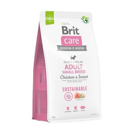 Brit Care Dog Sustainable Adult Chicken & Insect 7kg Sucha Karma z Kurczakiem i Owadami dla Psów Małych Ras 