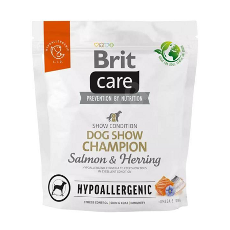 Brit Care Hypoallergenic Dog Show Champion Łosoś Śledź Sucha Karma Dla Psów Wystawowych 1kg