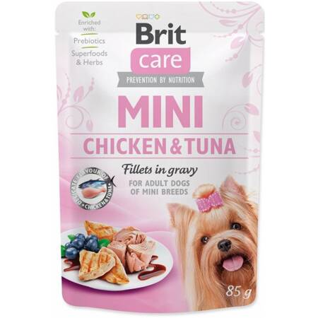 Brit Care Mini Chicken Tuna Fillets in Gravy Kurczak Tuńczyk W Sosie 85g