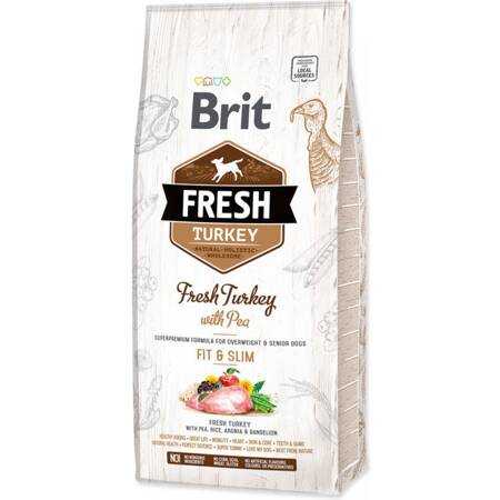 Brit Fresh Sucha Karma dla Psów Indyk z Groszkiem 12kg