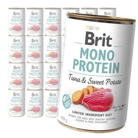 Brit Mono Protein 24x400g Mokra Karma dla Psów Tuńczyk ze Słodkimi Ziemniakami