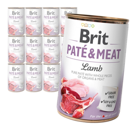 Brit Pate&Meat Mokra Karma Dla Psów z Jagnięciną Puszka 12x400g