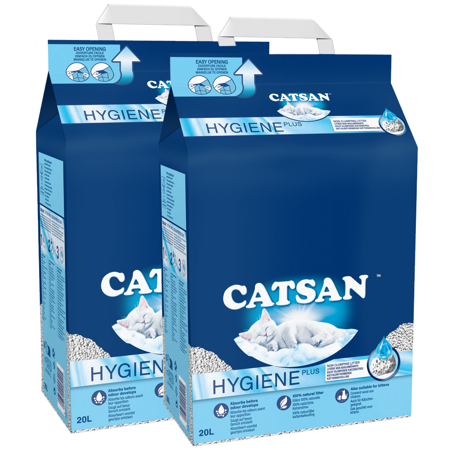 CATSAN Hygiene Plus 2x20l - naturalny żwirek dla kota